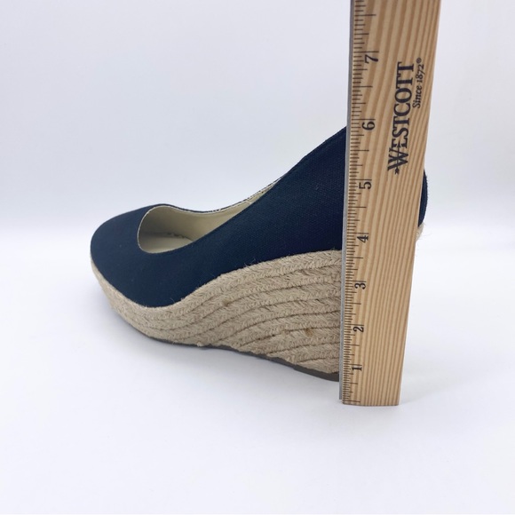 NEW-Coach and Four Black Espadrille Wedges 9.5 - Picture 5 of 8